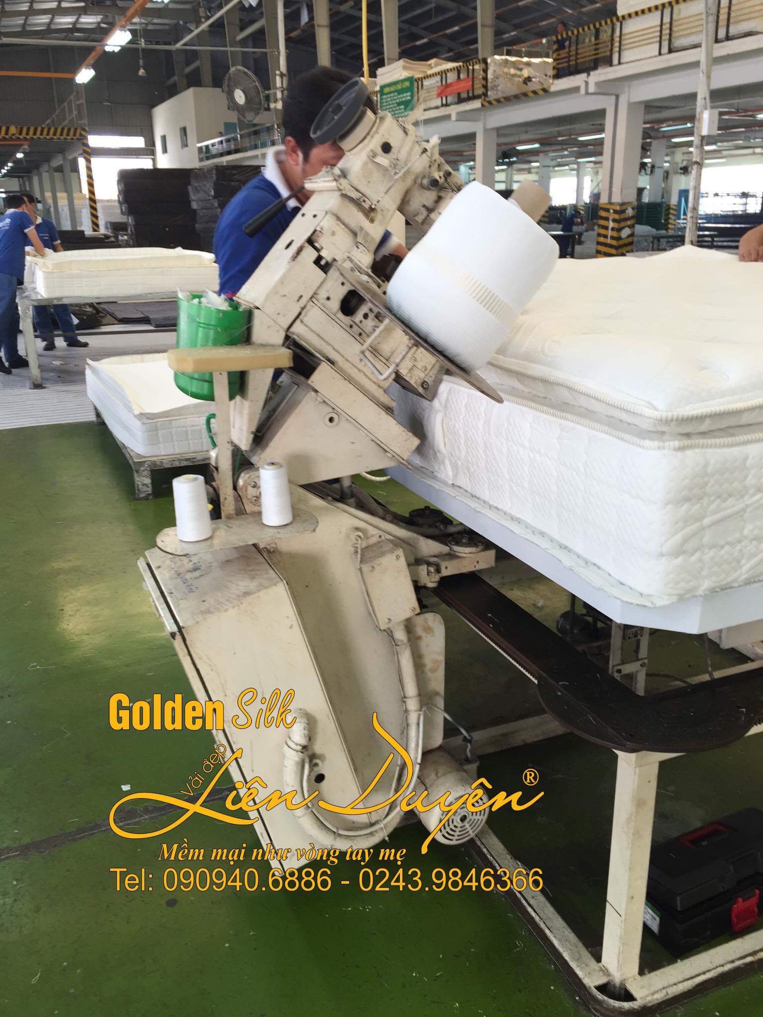 sản xuất đệm lò xo túi cuộn 5 sao GoldenSilk GS04