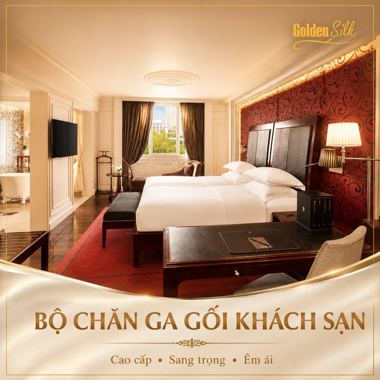 Bộ chăn ga gối khách sạn 4 sao dùng đối chiếu khi chấm hồ sơ mời thầu đồ vải