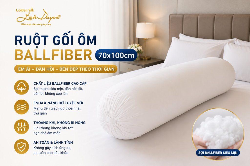 Ruột gối ôm BallFiber 70x100cm