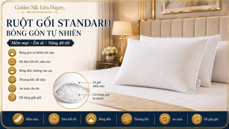 Ruột gối Standard bông gòn tự nhiên