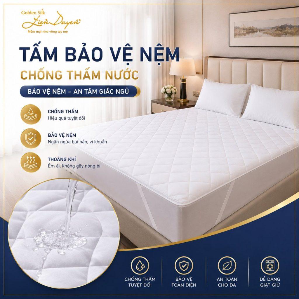 Tấm Bảo Vệ Nệm Chống Thấm Nước