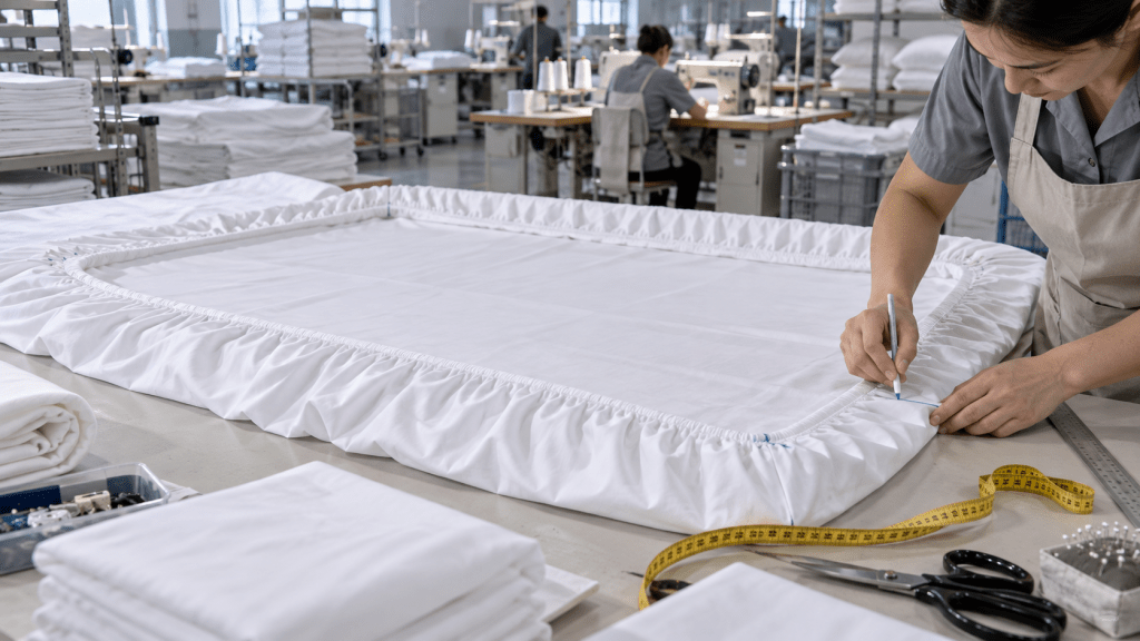 Cách tính thun luồn ga chun 4 góc theo kích thước nệm