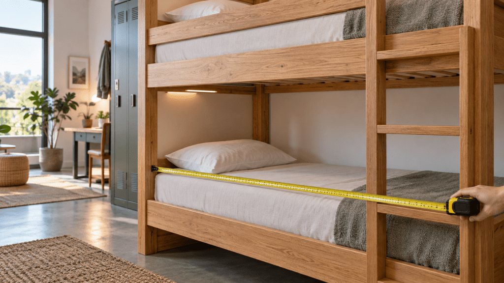 Nệm giường tầng cho hostel, khách sạn: cách đo và đặt theo kích thước thực tế