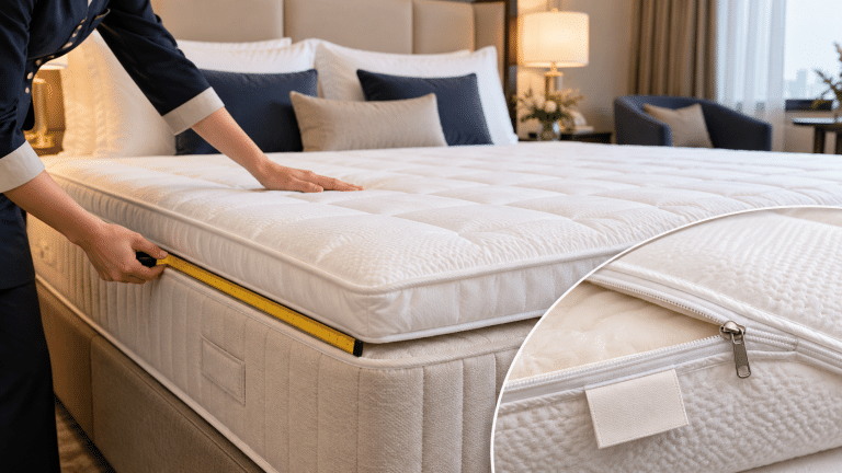 Nghiệm thu topper nệm khách sạn: checklist size, độ phẳng, vỏ và nhãn quy cách