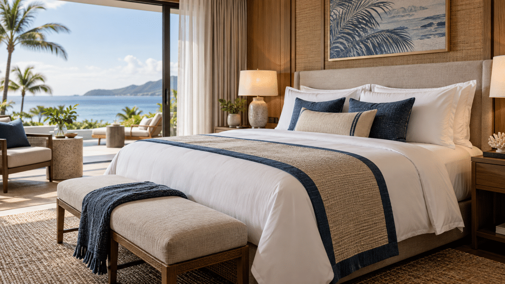 Chăn Ga Gối Resort 5 Sao: Tiêu Chuẩn Vải, Màu Sắc & Số Lượng Dự Trù